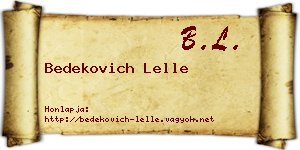 Bedekovich Lelle névjegykártya